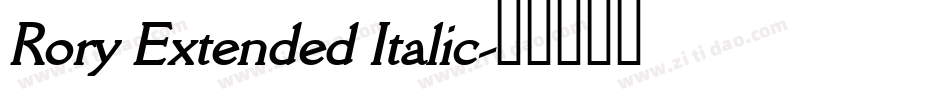 Rory Extended Italic字体转换